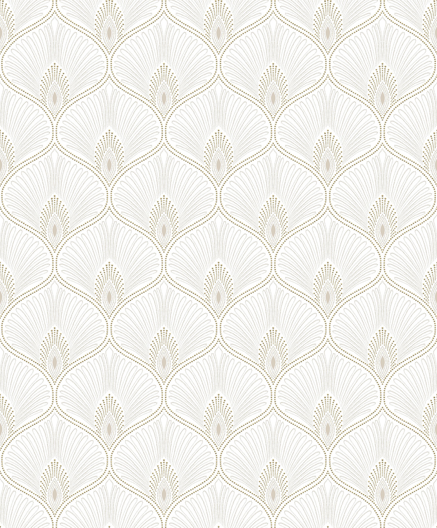 Cream baroque wallpaper, OTH201, Othello, Zoom by Masureel