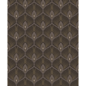 Black baroque wallpaper, OTH202, Othello, Zoom by Masureel
