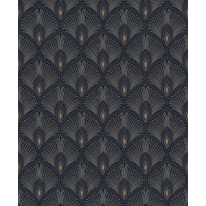 Blue baroque wallpaper, OTH206, Othello, Zoom by Masureel