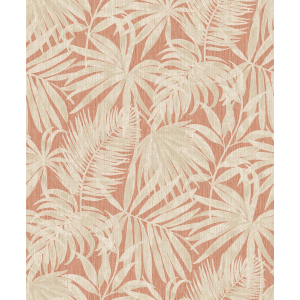 Non-woven wallpaper, brick red, leaves, PH3415, Perfect Harmony, Grandeco