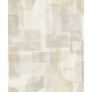 Geometric non-woven wallpaper, gray-beige, PH3504, Perfect Harmony, Grandeco