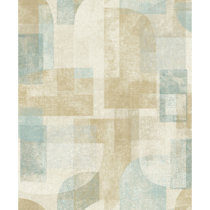 Geometric non-woven wallpaper, ochre, PH3506, Perfect Harmony, Grandeco