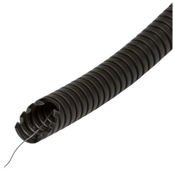 pliable corrugated conduit with pulling wire hf uv resistant 32mm 750n 50m black thorgeon bc0eece2 1