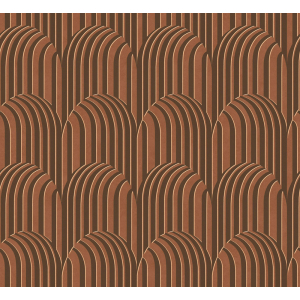 3D Geometric non-woven wallpaper, brown-bronze, ROC303, Rock, Masureel