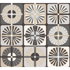 Non-woven wallpaper, gray-beige, retro, ROC401, Rock, Masureel