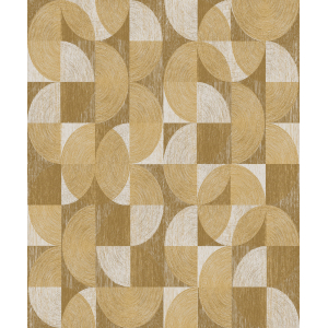 Brown-beige geometric wallpaper, SPI002, Spirit of Nature, Khroma by Masureel