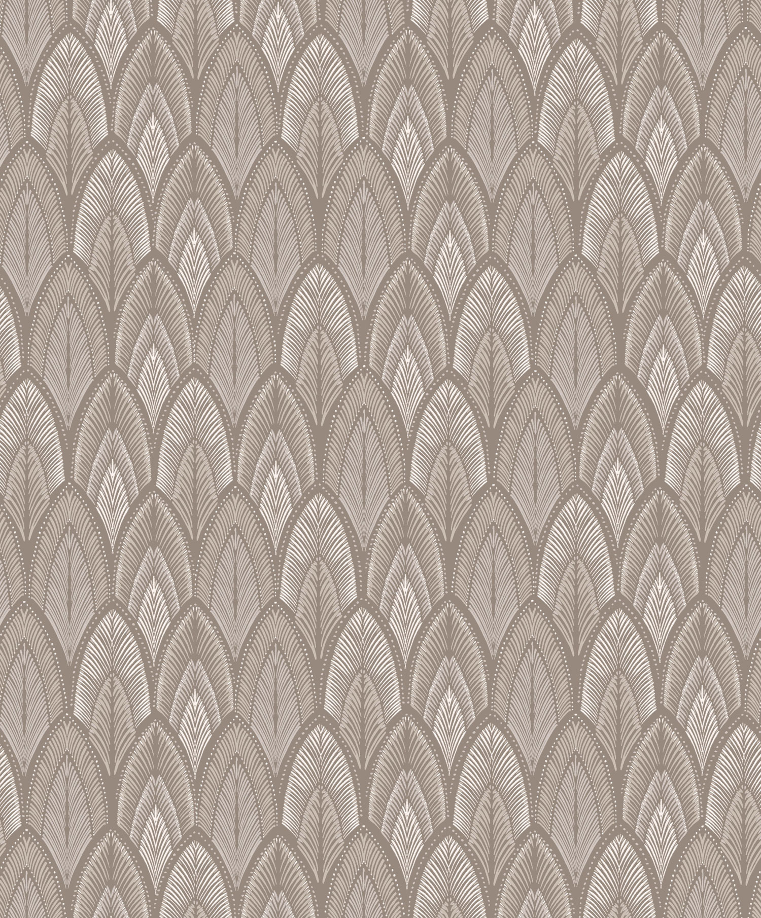 Gray-beige wallpaper with leaves, SUM404, Summer, Khroma by Masureel