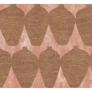 Non-woven wallpaper, vases, pink, TER203, Terra, Masureel
