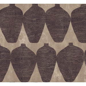 Non-woven wallpaper, vases, brown, TER204, Terra, Masureel
