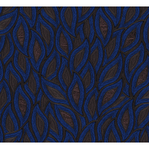 Non-woven wallpaper, leaves, blue, TER406, Terra, Masureel