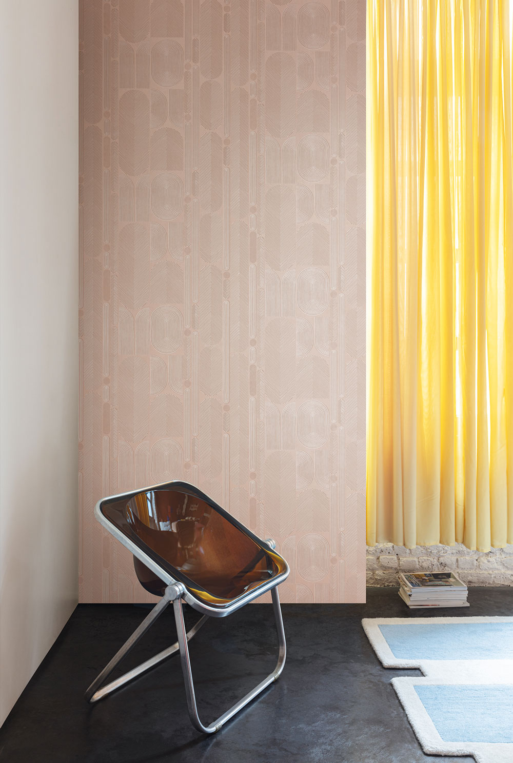 Geometric non-woven wallpaper, pink, ovals, ROC204, Rock, Masureel - Image 2