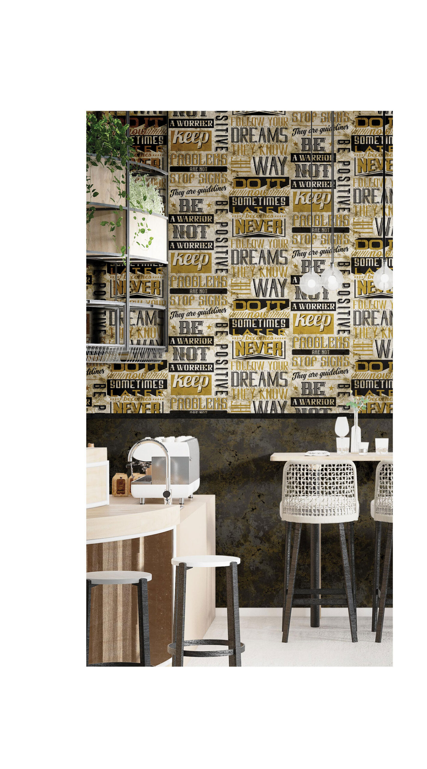 Non-woven wallpaper, inscriptions, 16606, Friends & Coffee, Cristiana Masi by Parato - Image 2
