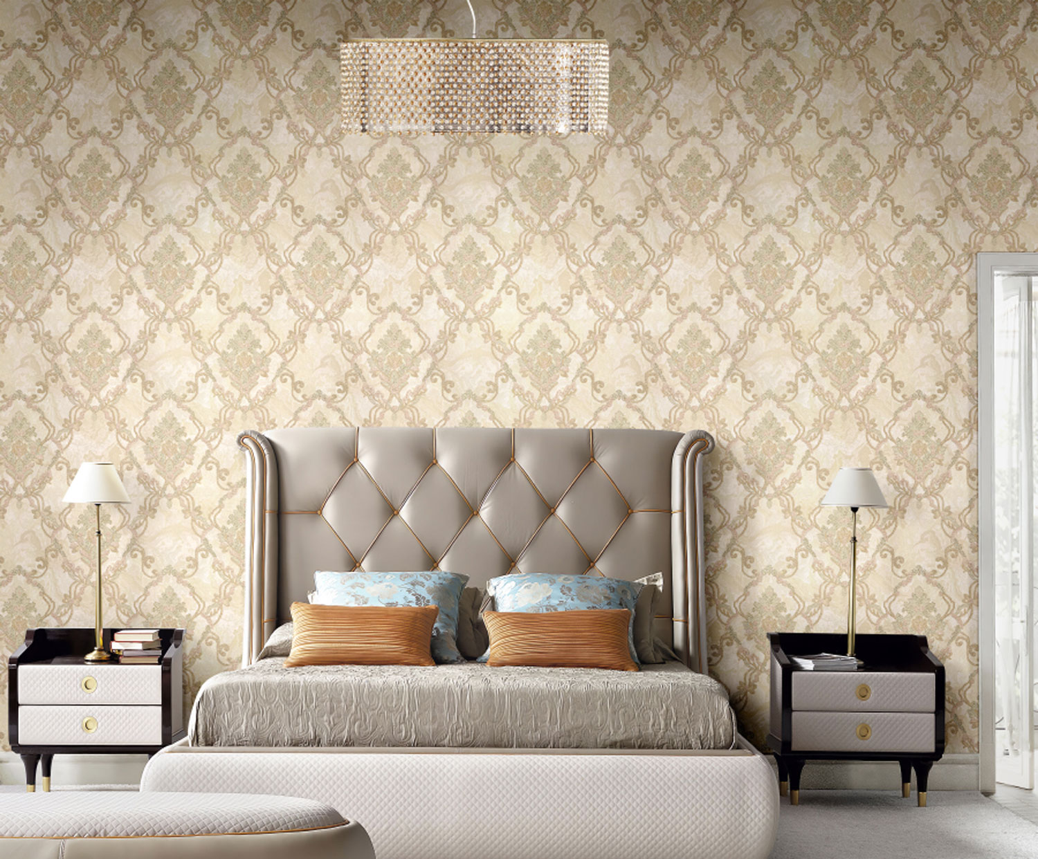 Luxury wallpaper with baroque pattern, M69907, Splendor, Zambaiti Parati - Image 2