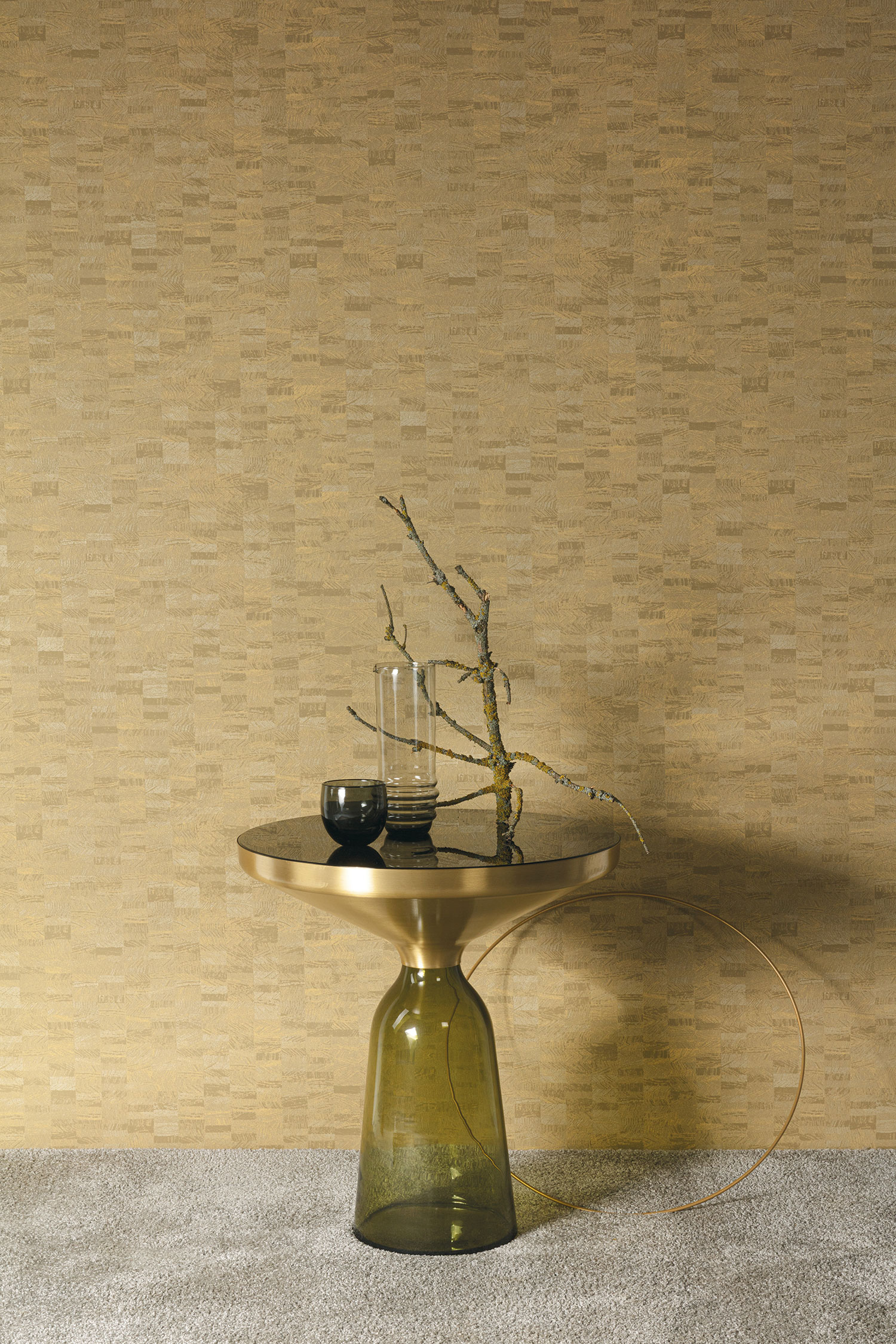 Gray-beige geometric wallpaper, SPI204, Spirit of Nature, Khroma by Masureel - Image 2