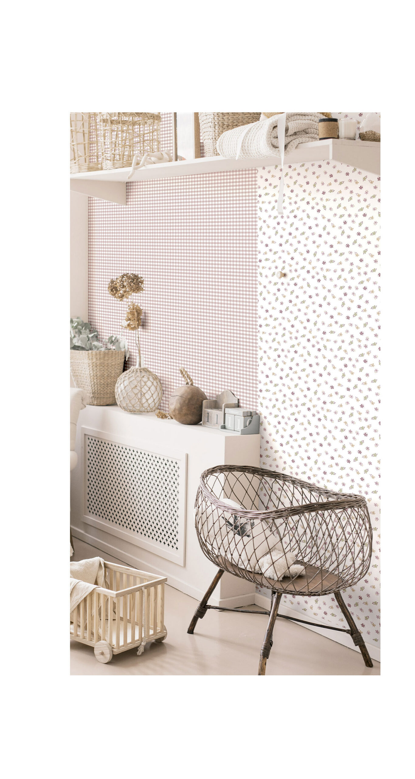 Pink-white wallpaper, fabric imitation, 14848, Happy, Parato - Image 2