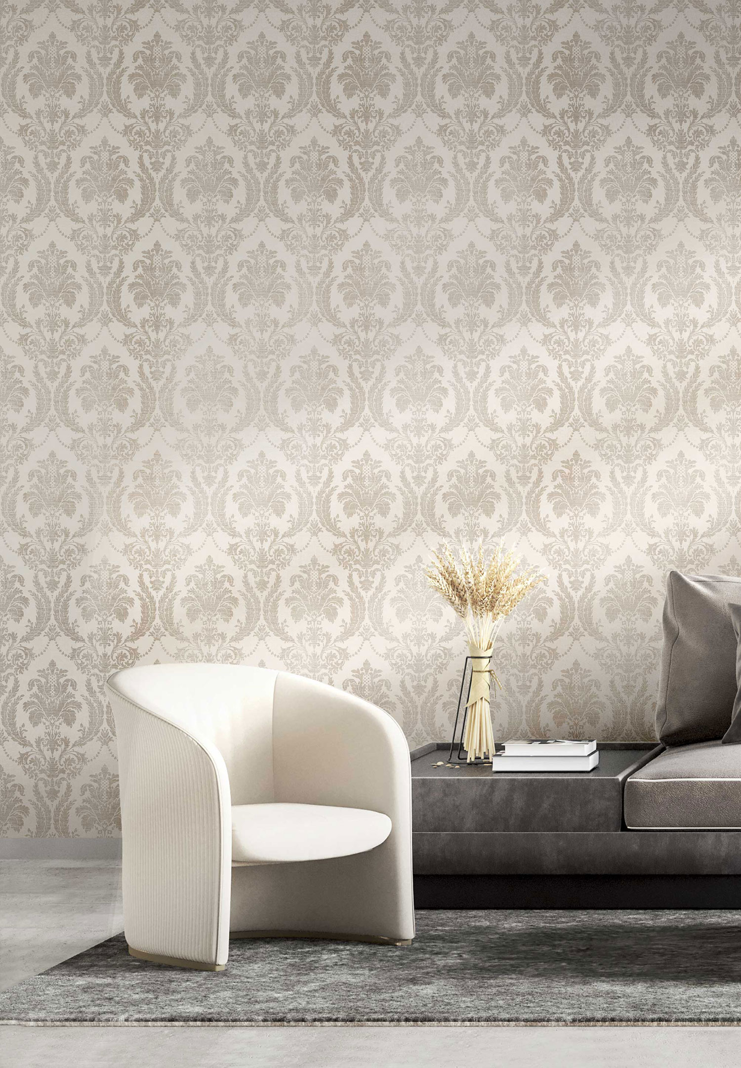 Cream-green baroque wallpaper, 28805, Thema, Cristiana Masi by Parato - Image 2