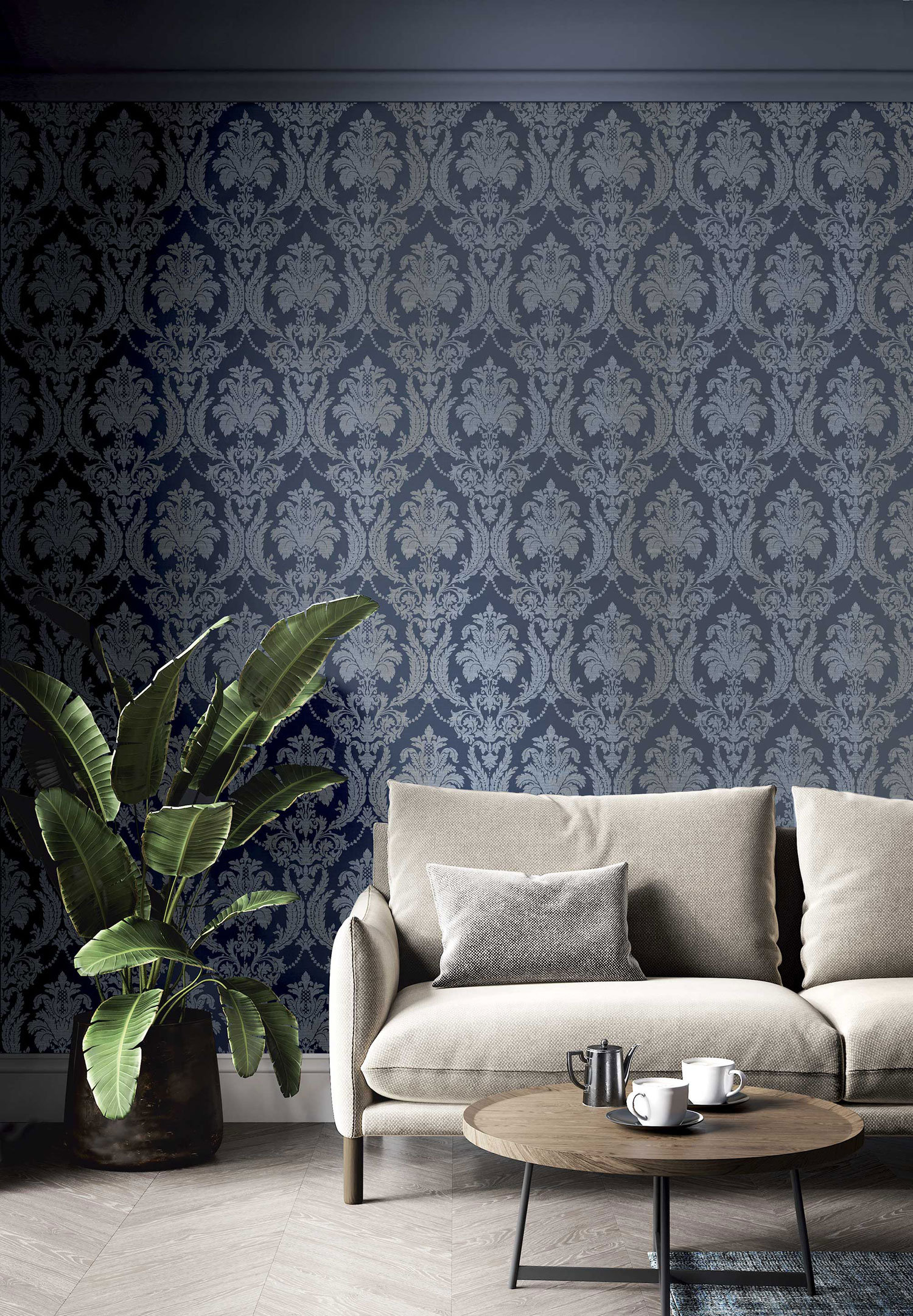 Blue baroque wallpaper, 28809, Thema, Cristiana Masi by Parato - Image 2