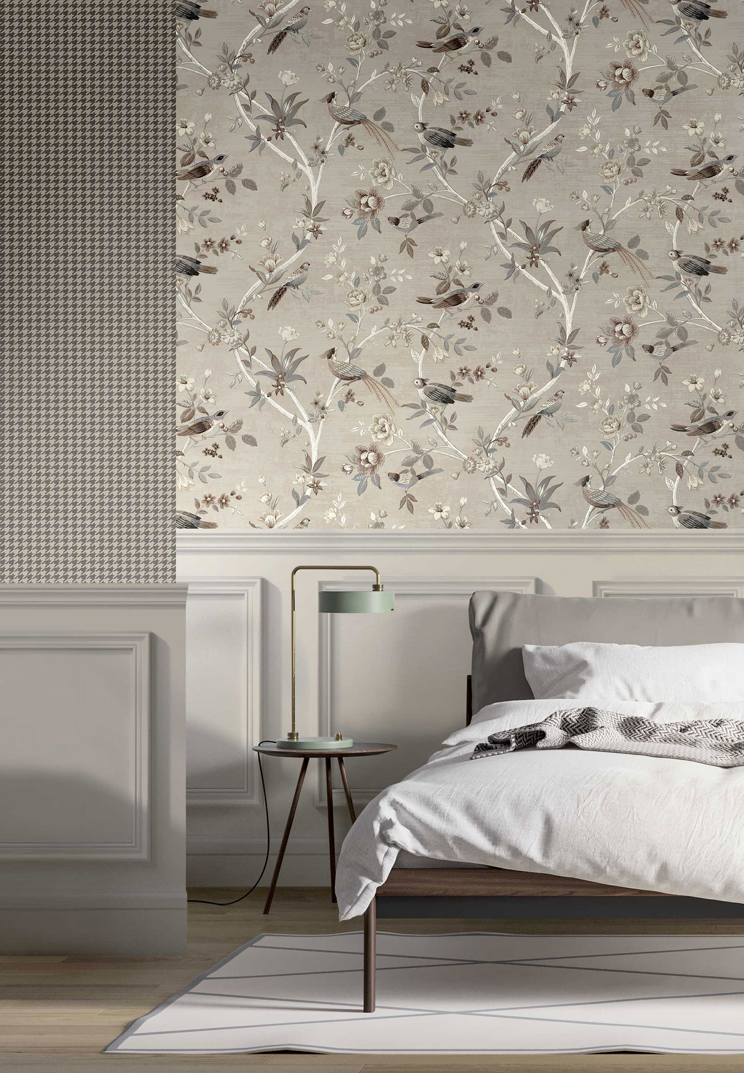 Black wallpaper with flowers and birds, 28847, Thema, Cristiana Masi by Parato - Image 2