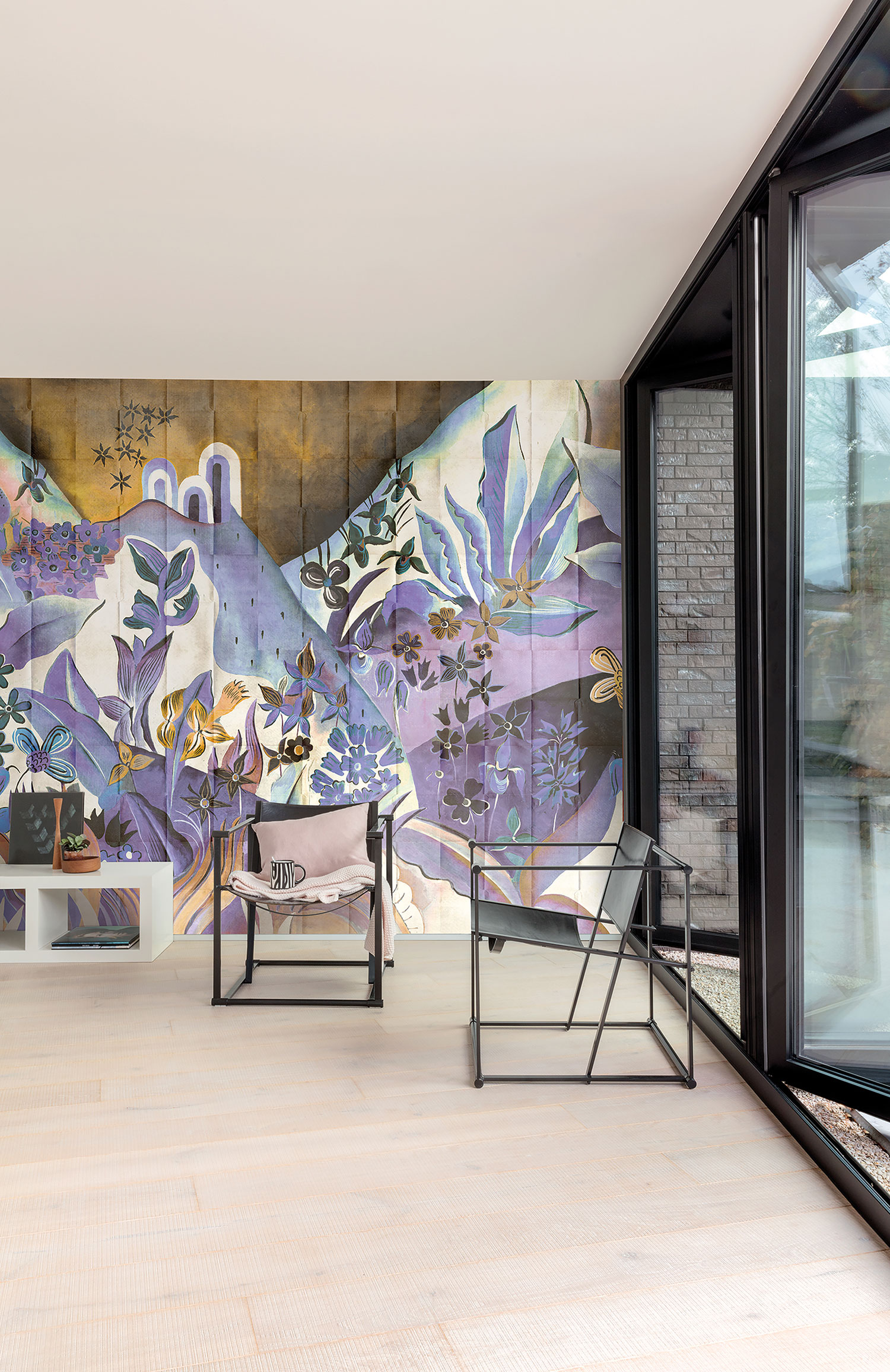 Wall mural, Flowers, leaves, DG3ELS1032, Wall Designs III, Khroma by Masureel - Image 3