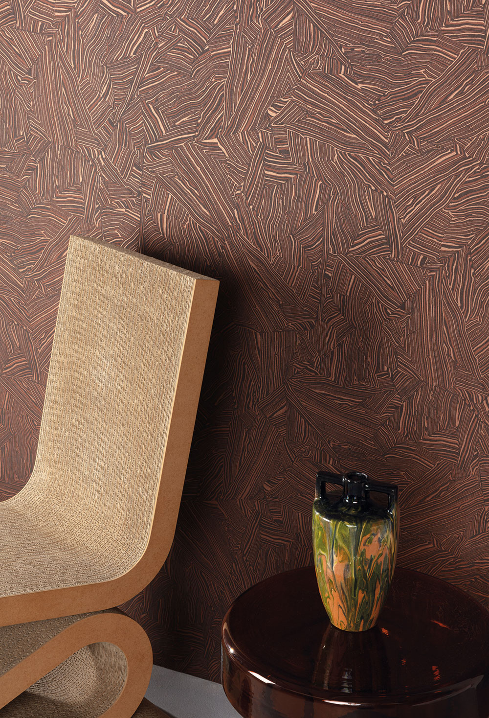 Non-woven wallpaper, brown-bronze, stone, ROC102, Rock, Masureel - Image 2