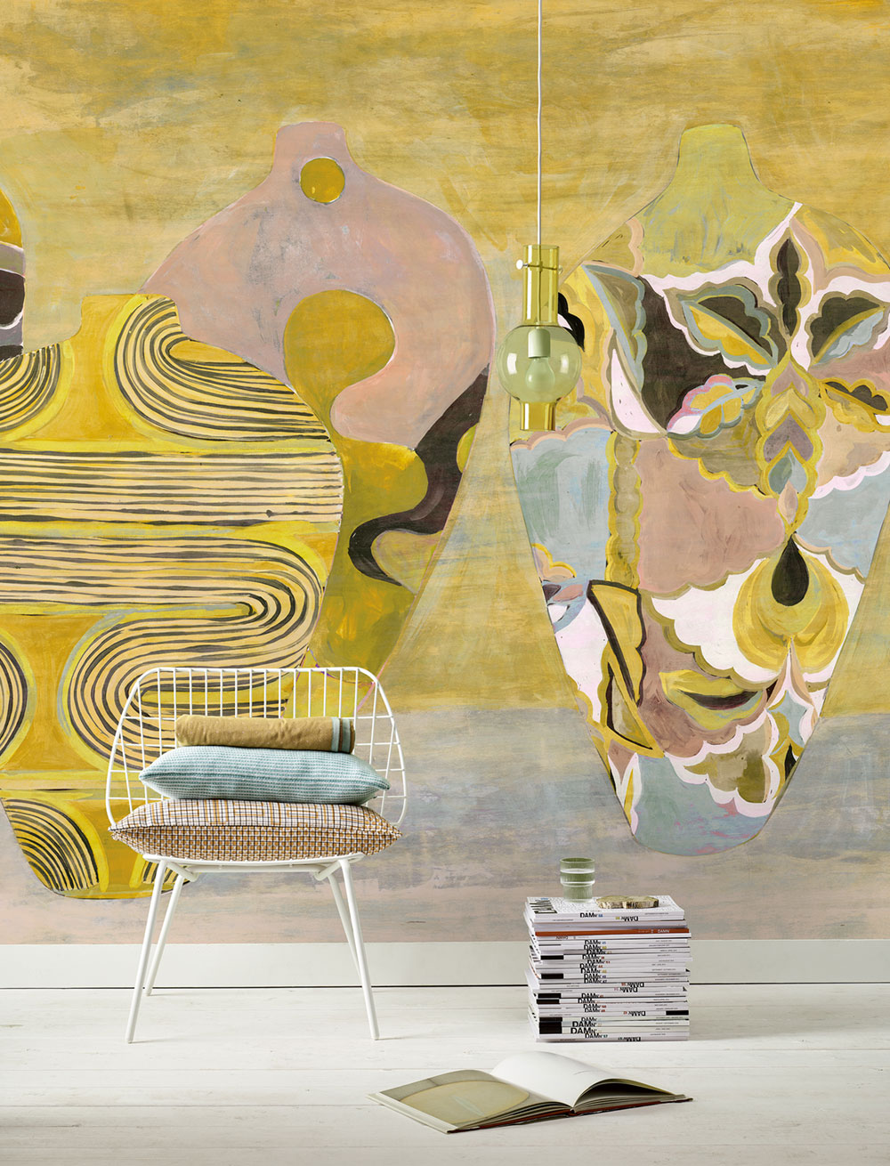 Fliistapeet with vases, DG4HIV1013-300, Terra, Wall Designs IV, Khroma by Masureel - Image 4