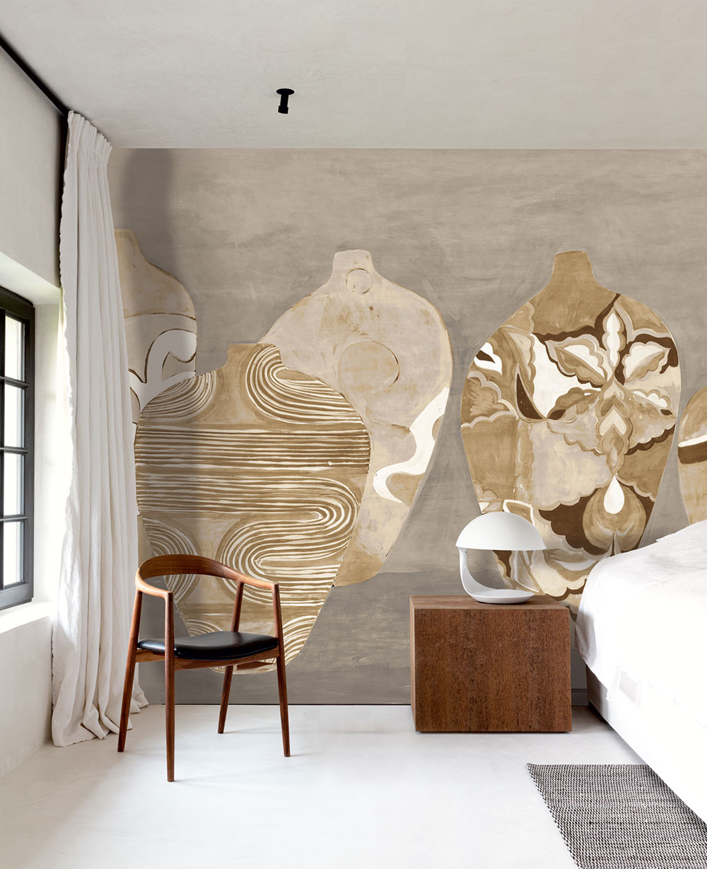 Fliistapeet with vases, DG4HIV1031-300, Terra, Wall Designs IV, Khroma by Masureel - Image 4