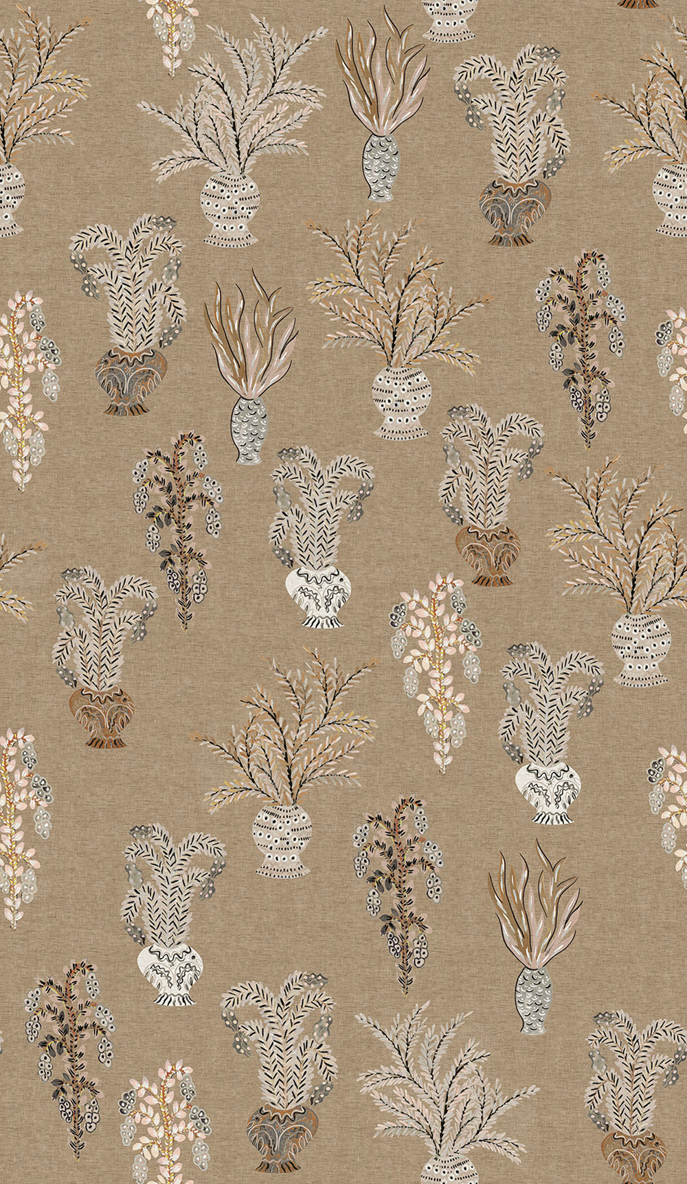 Fliistapeet, brown-beige, flowers, DGJOY1011-260, Joy, Masureel - Image 3