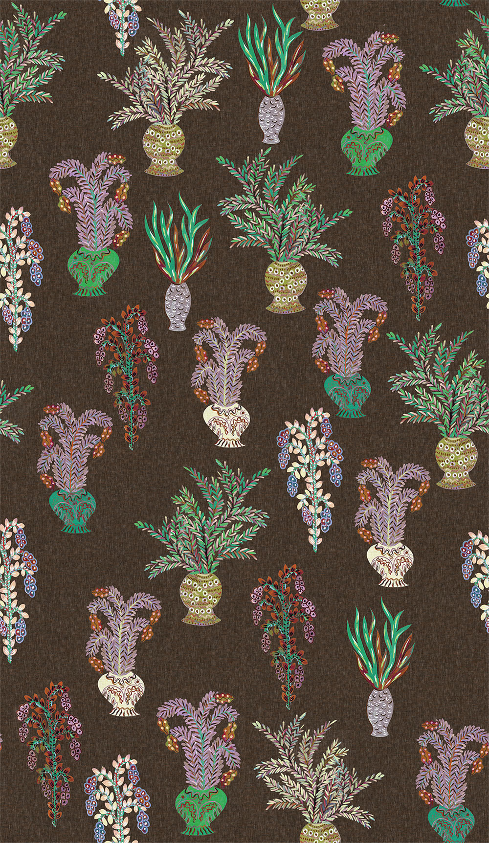 Fliistapeet, brown, flowers, DGJOY1032-260, Joy, Masureel - Image 3