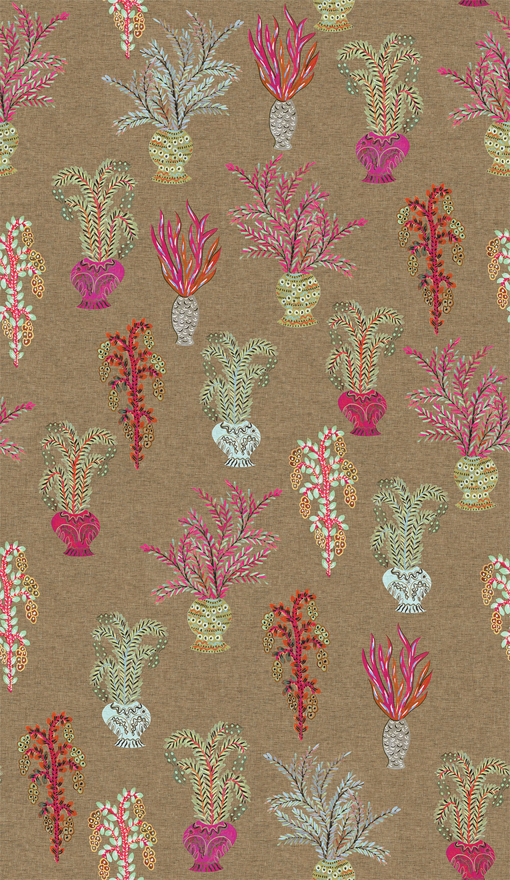 Fliistapeet, brown, flowers, DGJOY1042-260, Joy, Masureel - Image 3