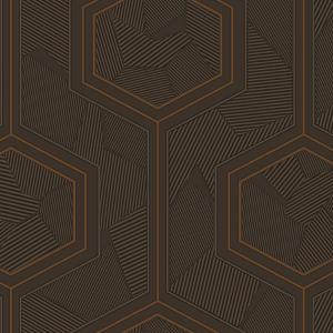 Luxury brown geometric wallpaper