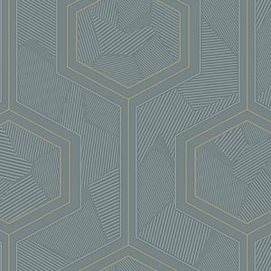 Luxury blue geometric wallpaper