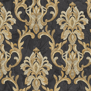 Luxury brown-gold baroque wallpaper