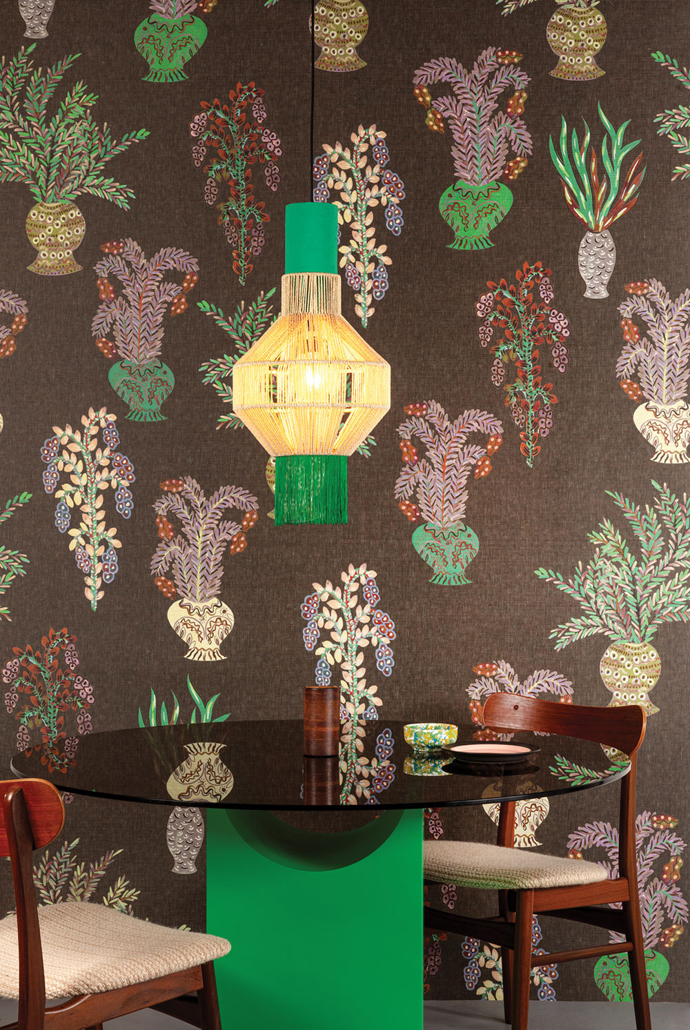 Fliistapeet, brown, flowers, DGJOY1032-260, Joy, Masureel - Image 4