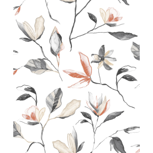 Non-woven floral wallpaper, ZEN007, Zen, Zoom by Masureel