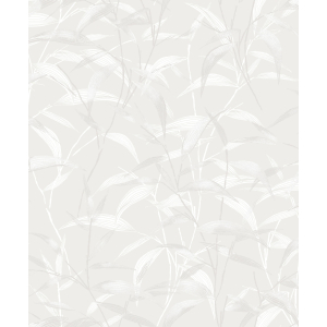 Gray non-woven wallpaper, bamboo, ZEN201, Zen, Zoom by Masureel