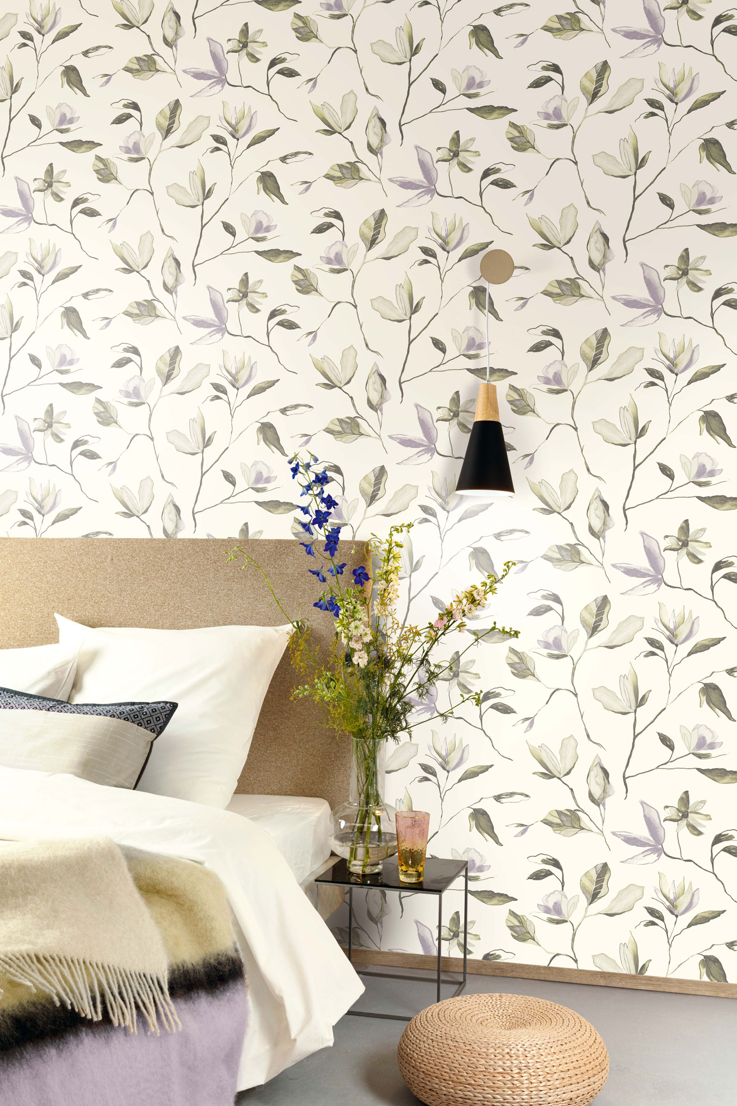 Non-woven floral wallpaper, ZEN005, Zen, Zoom by Masureel - Image 2