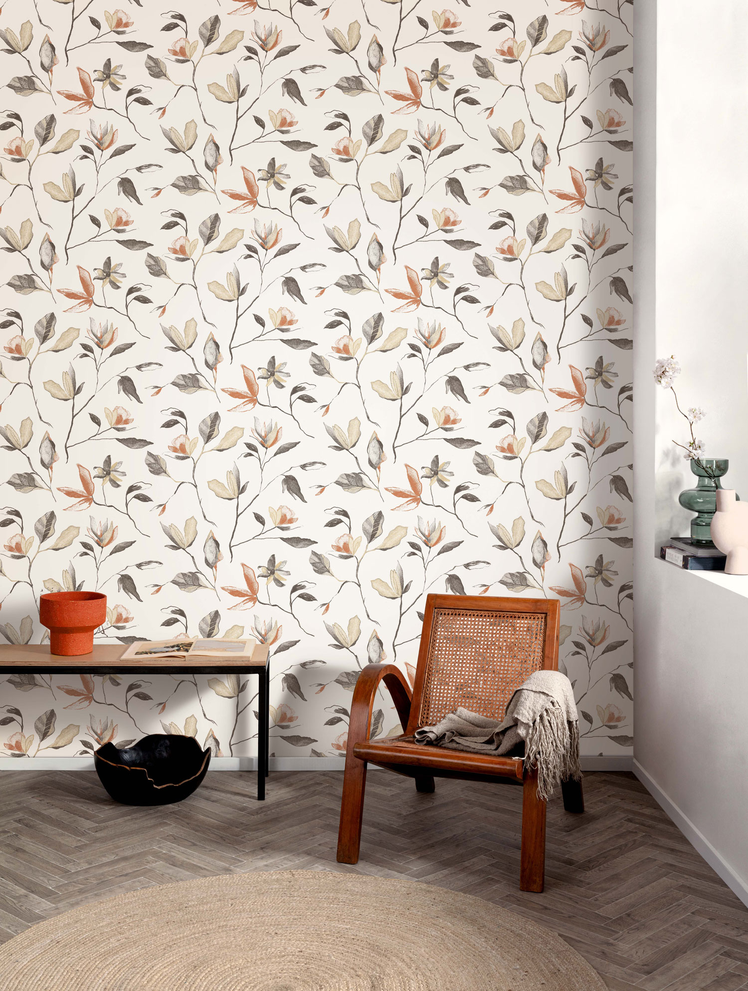 Non-woven floral wallpaper, ZEN007, Zen, Zoom by Masureel - Image 2