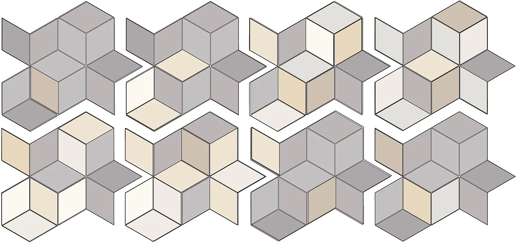 Tex Runner(Grey+Cream&white) RERUN06