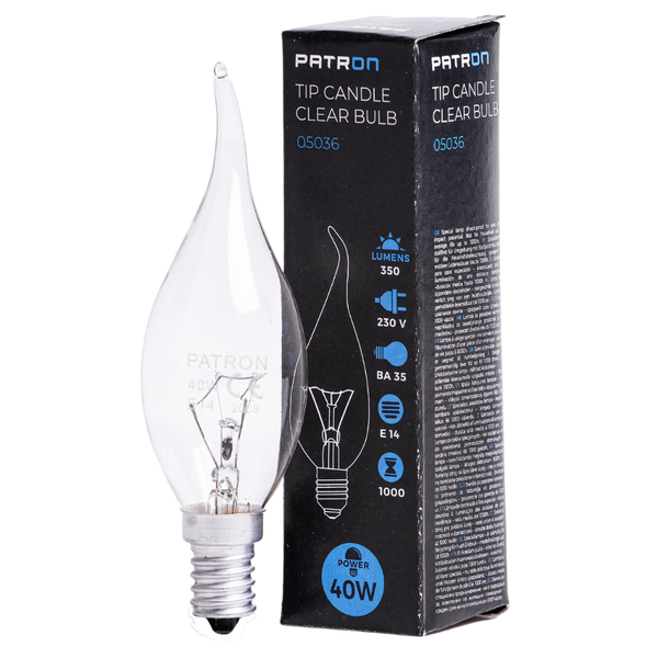 PATRON Hõõglamp E14 40W BA35 230V CL