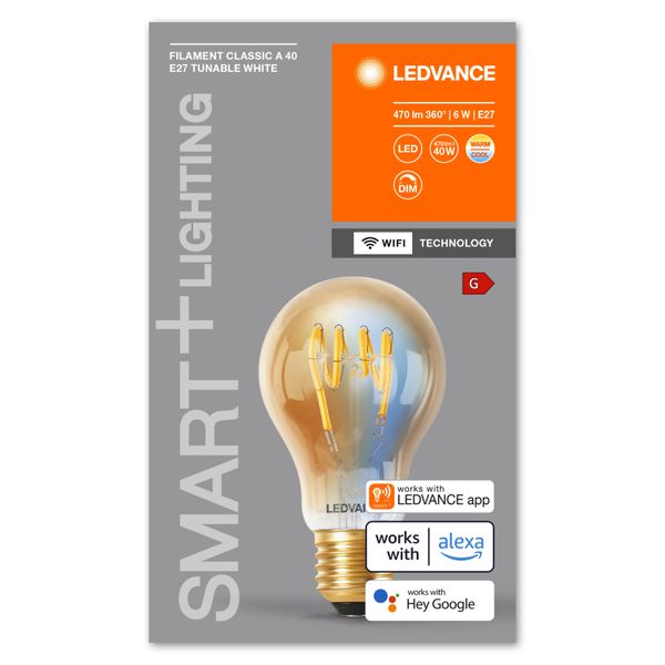 LEDVANCE SMART+ WiFi Filament Classic Tunable White E27
