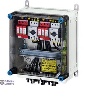 HENSEL PV- generator junction box with surge protection device 4xPV string for 2xinverter input with disconnect switch